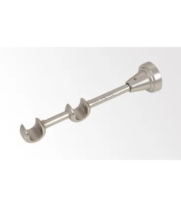 Držiak dvojitý  satin nickel  Ø16 mm