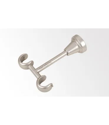 Držiak dvojitý stropný satin nickel  Ø16 mm