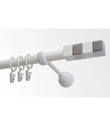 Jednoducha biela leskla  Ø19 mm- Kvadrat