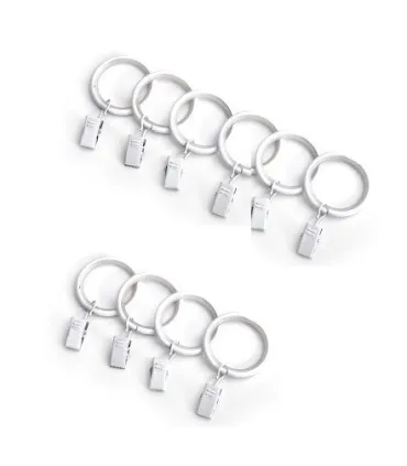 krúžok so štipcom biely 