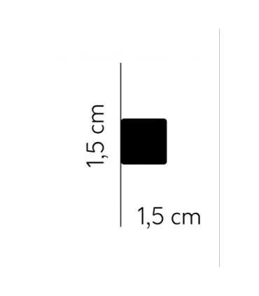 Dekoratívna lišta na stenu MD010 200 x 1.5 x 1.5 cm