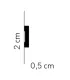 Dekoratívna lišta na stenu MD012 200 x 2 x 0.5 cm