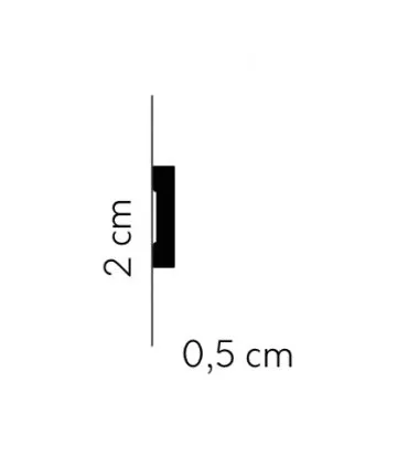 Dekoratívna lišta na stenu MD012 200 x 2 x 0.5 cm
