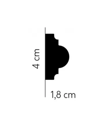 Dekoratívna lišta na stenu MD002 200 x 4 x 1.8 cm Mardom