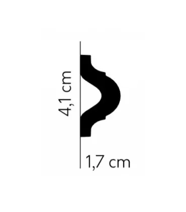 Dekoratívna lišta na stenu MDD332 200 x 4.1 x 1.7 cm Mardom