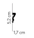 Dekoratívna lišta na stenu MD314 200 x 5.2 x 1.7 cm Mardom