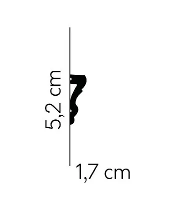 Dekoratívna lišta na stenu MD314 200 x 5.2 x 1.7 cm Mardom