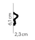 Dekoratívna lišta na stenu MD346 200 x 6.1 x 2.3 cm Mardom