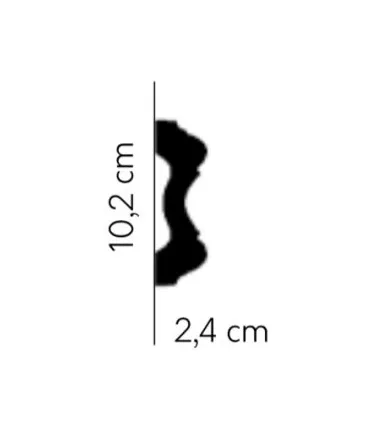 Dekoratívna lišta na stenu MDD345 200 x 10.2 x 2.4 cm Mardom