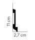 Dekoratívna lišta na stenu MD025 200 x 11 x 2.7 cm Mardom - vhodná pre LED podsvietenie