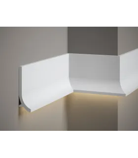 Dekoratívna lišta na stenu QS011 200 x 13.5 x 4 cm Mardom - vhodná pre LED podsvietenie