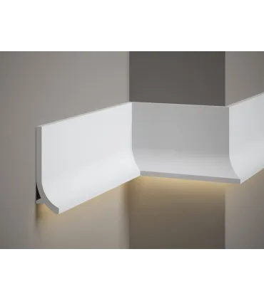 Dekoratívna lišta na stenu QS011 200 x 13.5 x 4 cm Mardom - vhodná pre LED podsvietenie
