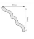Dekoratívna lišta na strop NS130 200 x 9.5 x 8.3 cm DSM