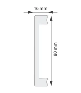 Dekoratívna lišta na stenu DW08A 200 x 1.6 x 8 cm