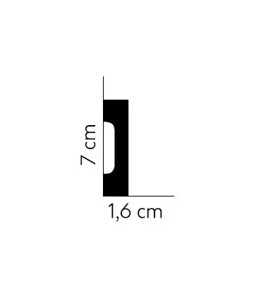 Podlahová lišta čierna MD359Black 200x7x1.6 cm Mardom