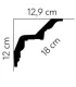Dekoratívna lišta na strop MDB169 200x12.4x12.6 cm Mardom