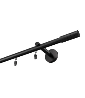 Štýlová hliníkové garniža jednoduchá Elegant čierna Techno