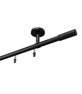 Profilová hliníkova garniža stropná jednoduchá Elegant čierna Techno