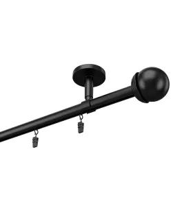 Profilová hliníkova garniža jednoduchá Elegant čierna Todi Max