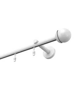 Profilová hliníkova garniža stropná jednoduchá Elegant biela Todi Max