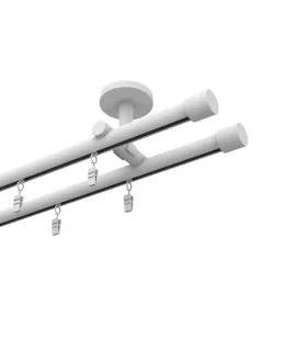 Profilová hliníkova garniža dvojitá Elegant biela Pullo