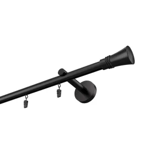 Profilová hliníkova garniža jednoduchá Elegant čierna Capri