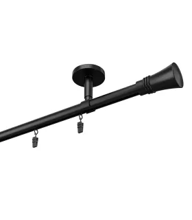 Profilová hliníkova garniža stropná jednoduchá Elegant čierna Capri