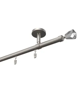 Profilová hliníkova garniža stropná jednoduchá Elegant Satin Crystal cone