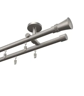 Profilová hliníkova garniža stropná dvojitá Elegant satin Capri