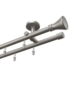 Profilová hliníkova garniža stropná dvojitá Elegant satin Koloseo