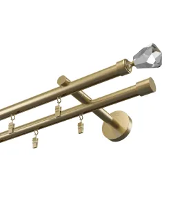 Profilová hliníkova garniža dvojitá Elegant antik Crystal cone