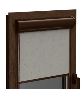 Roleta Termo (termoizolačna) v hlinikovej hnedej kazete Elite plus séria Sivý mramor