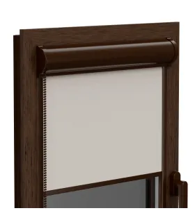 Roleta Termo (termoizolačna) v hlinikovej hnedej kazete Elite plus séria Biela