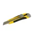 Nôž s odlamovacou čepeľou MASTERTOOL 18 mm, kovové vodidlá, skrutkovacia svorka, TPR povlak, 3 čepele 17-0118