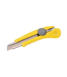 Nôž s odlamovacou čepeľou MASTERTOOL 18 mm, kovové vodidlá, skrutkovacia svorka 17-0328