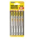 Plátky do priamočiarej píly HCS MASTERTOOL T301DL na drevo/ plast čisté rovné strih 6TPI/132 mm 5 ks 14-2821