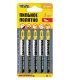 Plátky do priamočiarej píly HCS MASTERTOOL T244D na drevo/ plast rýchlo tvarovaný strih 6TPI/100 mm 5 ks 14-2802