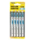 Plátky do priamočiarej píly MASTERTOOL HCS pre kov čisté rovné strih 21TPI/132 mm 5 ks 14-2813