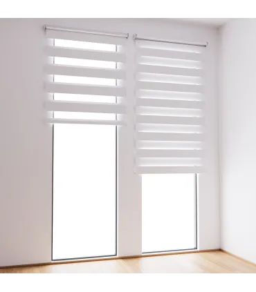 Roleta Deň a Noc na panoramatické okno Biela